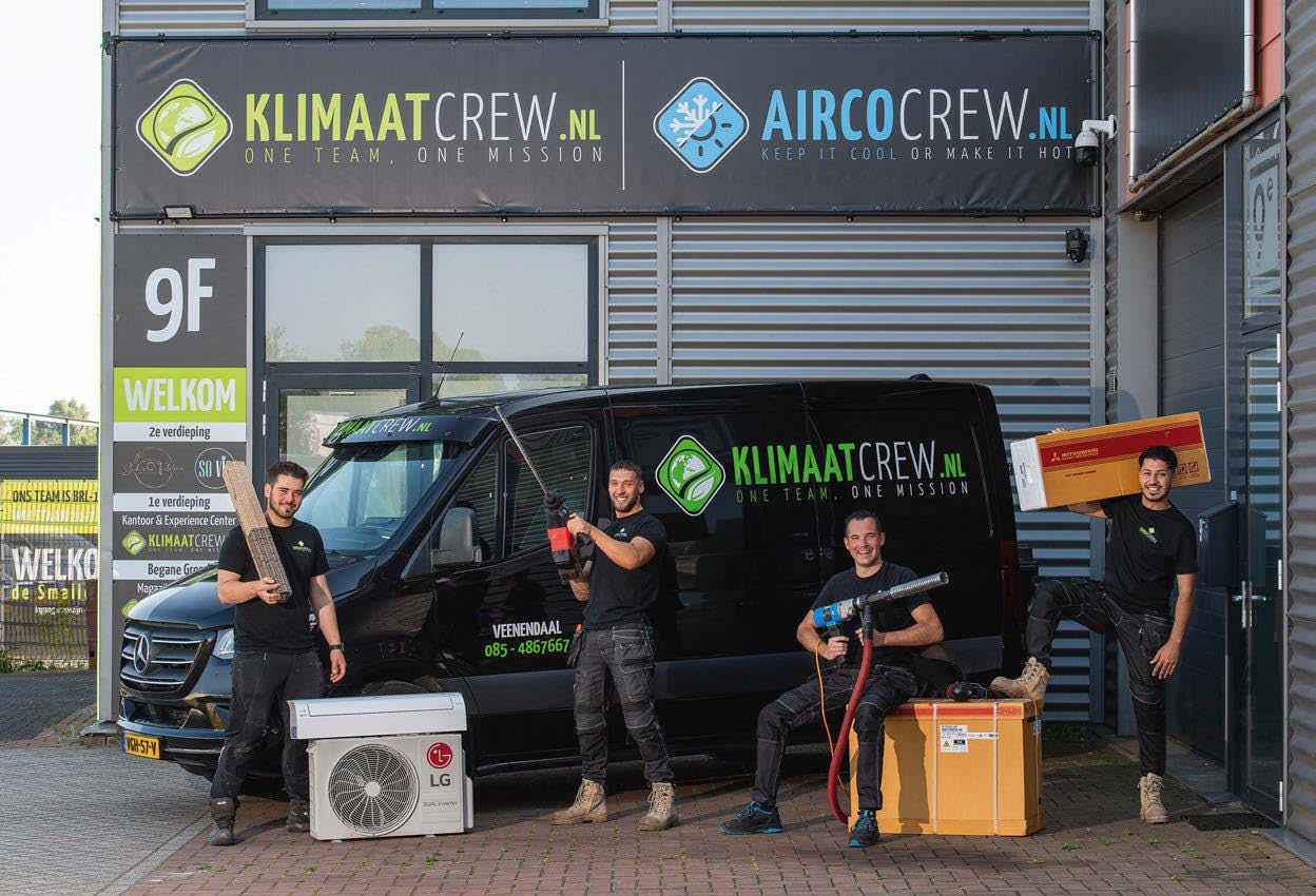 Het team van KlimaatCREW voor de vestiging in Veenendaal